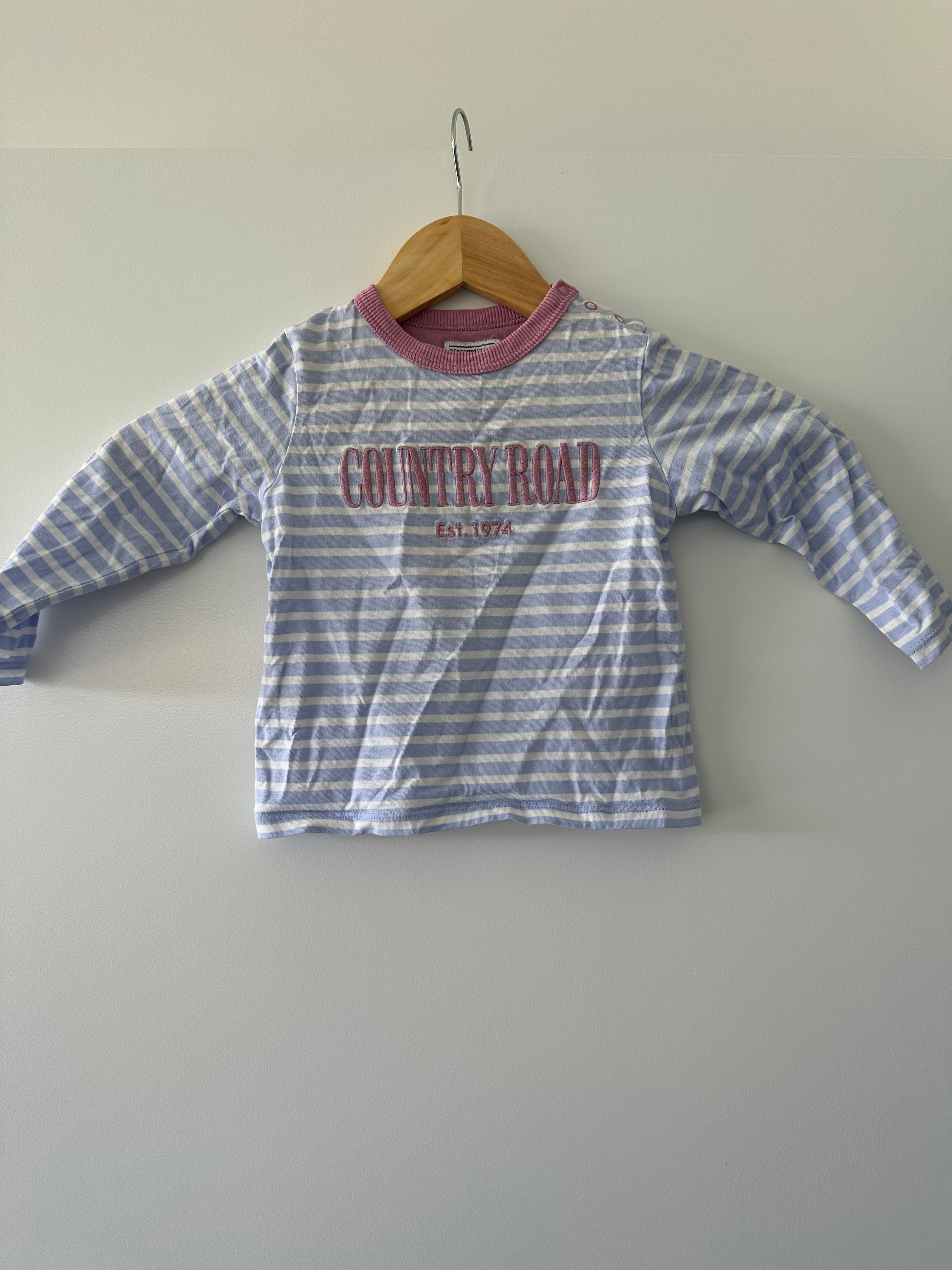 Country Road Long Sleeve Shirt: Size 12-18 months